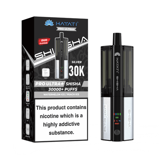 Hayati Pro Ultra Plus Shisha 30000 Prefilled Pod Kit Watermelon Ice / Peach Ice