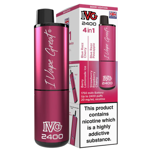 IVG 2400 Rechargeable Vape Berry Edition