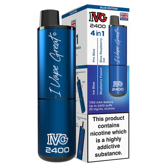 IVG 2400 Rechargeable Vape Blue Edition IVG 2400 Rechargeable Vape Blue Edition