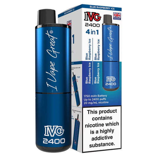 IVG 2400 Rechargeable Vape Blue Raspberry Ice