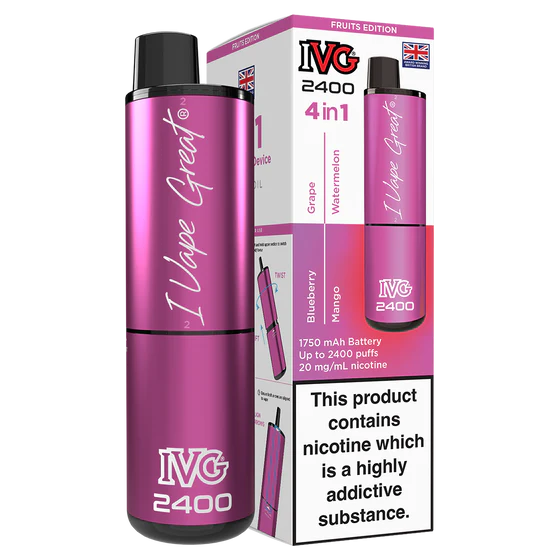 ivg 2400 kit IVG 2400 4-in-1 Pre-Filled Pod Kit – Gourmet E-Liquid main image 0