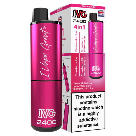 IVG 2400 Rechargeable Vape Pink Edition IVG 2400 Rechargeable Vape Pink Edition
