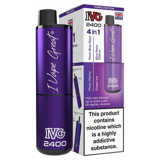IVG 2400 Rechargeable Vape Purple Edition