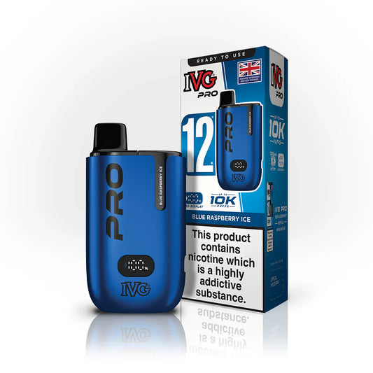 IVG Pro 12 Zero Nicotine Vape Kit Blue Raspberry Ice