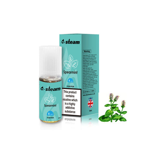 A Steam Spearmint E Liquid 10ml
