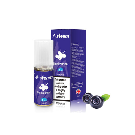 A Steam Blackcurrant E Liquid 10ml