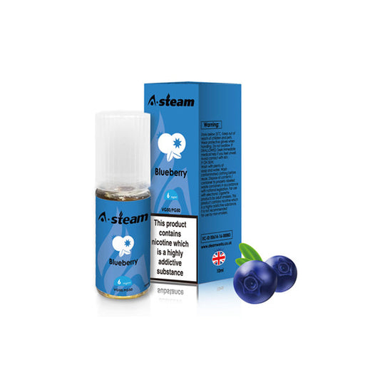 A Steam Blueberry E Liquid 10ml