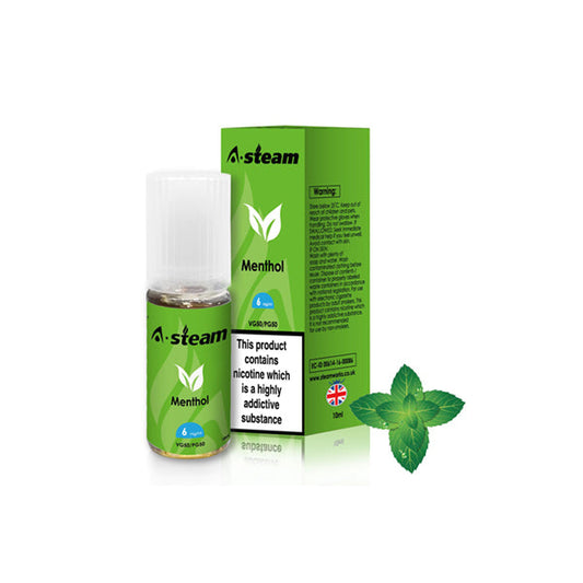 A Steam Menthol E Liquid 10ml