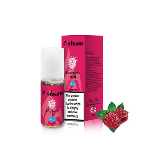 A Steam Raspberry Mint E Liquid 10ml