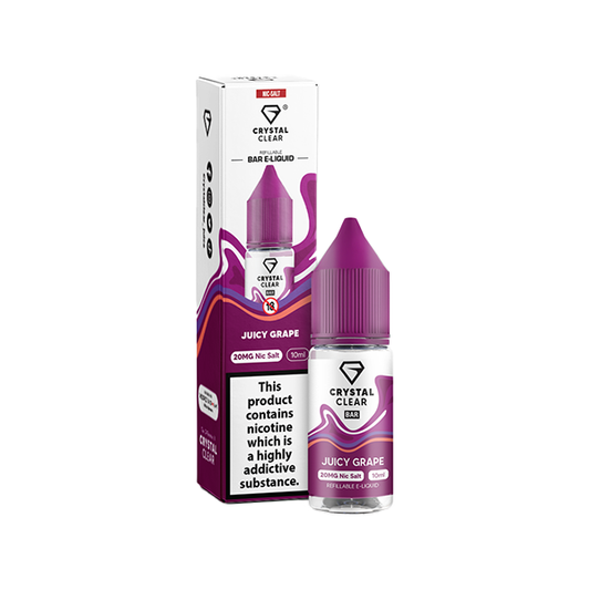 Crystal Clear Bar Salt Juicy Grape E Liquid 10ml