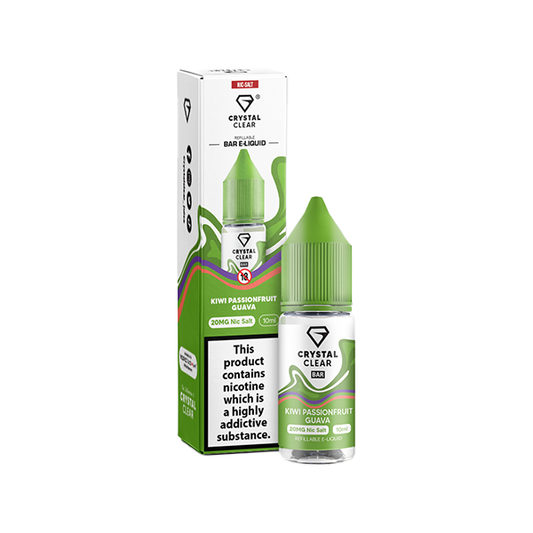 Crystal Clear Bar Salt Kiwi Passion Guava E Liquid 10ml