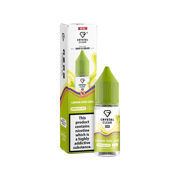 Crystal Clear Bar Salt Lemon and Lime E Liquid 10ml