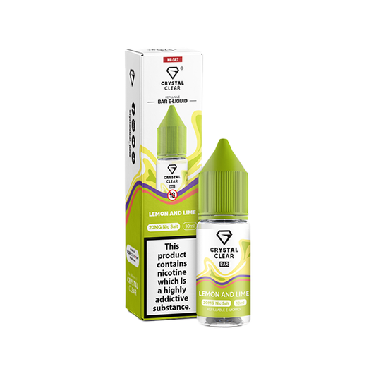 Crystal Clear Bar Salt Lemon and Lime E Liquid 10ml