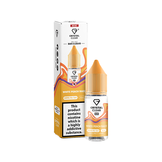 Crystal Clear Bar Salt White Peach Razz E Liquid 10ml