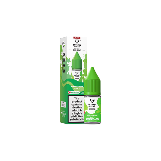 Crystal Clear Bar Salt Xtreme Sour Apple E Liquid 10ml