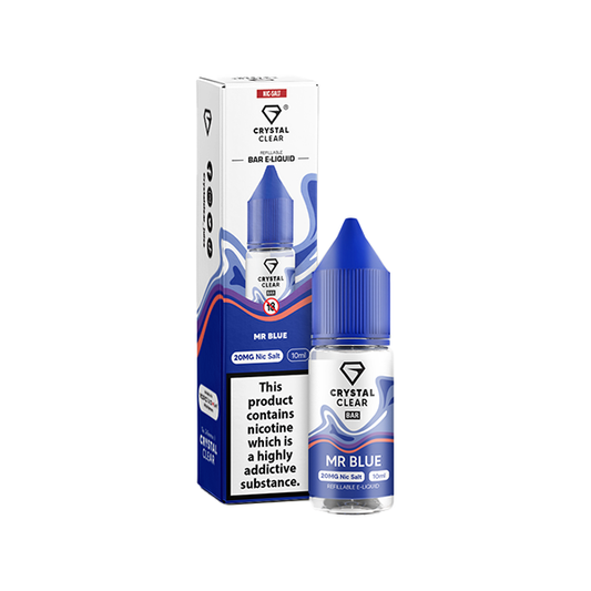 Crystal Clear Bar Salt Mr Blue E Liquid 10ml