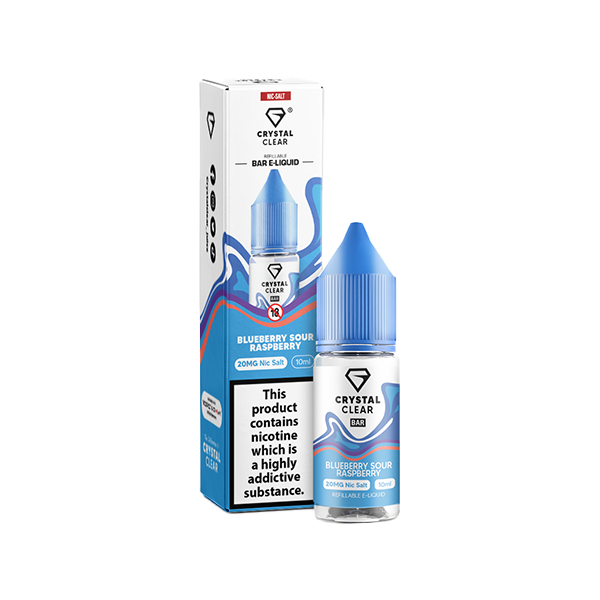 Crystal Clear Bar Salt Blue Sour Raspberry E Liquid 10ml