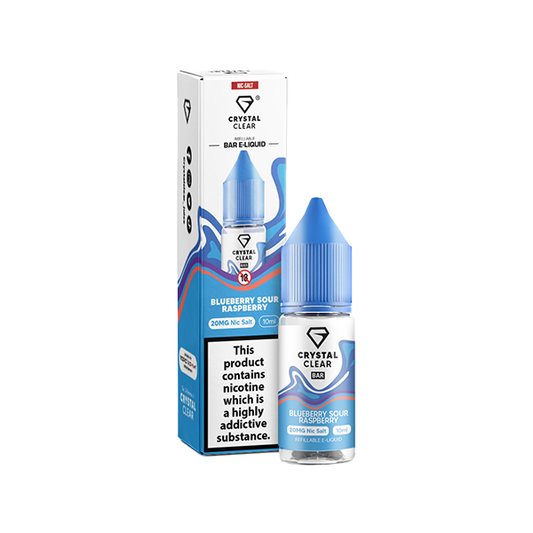 Crystal Clear Bar Salt Blue Sour Raspberry E Liquid 10ml