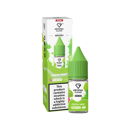 Crystal Clear Bar Salt Fresh Mint E Liquid 10ml