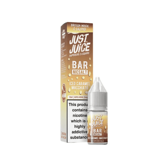 Just Juice Bar Salts Nic Salt E-Liquid Iced Caramel Macchiato