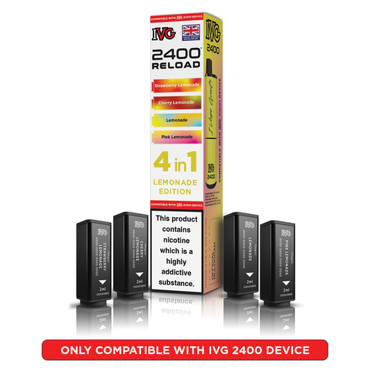 IVG 2400 Reload 4 in 1 Prefilled Pods Lemonade Edition