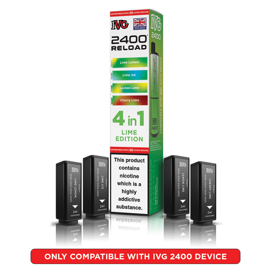 IVG 2400 Reload 4 in 1 Prefilled Pods Lime Edition