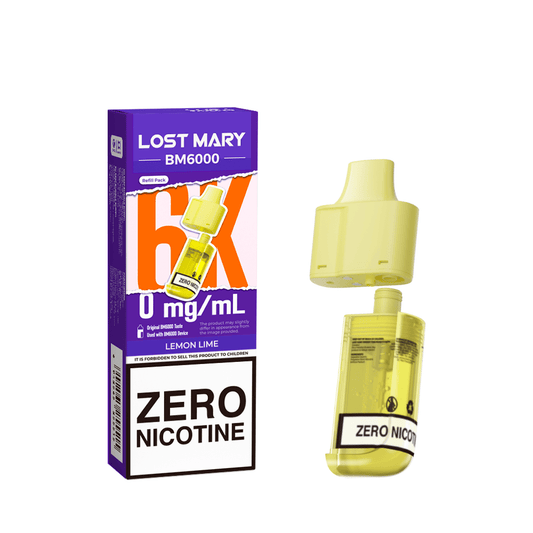 Lost Mary BM6000 Prefilled Pod Zero Nicotine Lemon Lime