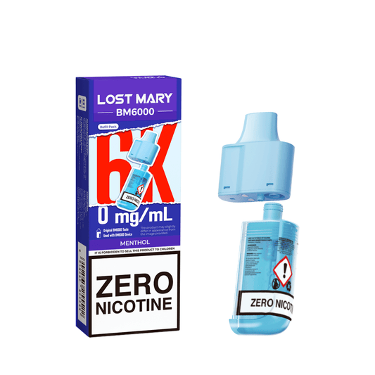 Lost Mary BM6000 Prefilled Pod Zero Nicotine Menthol