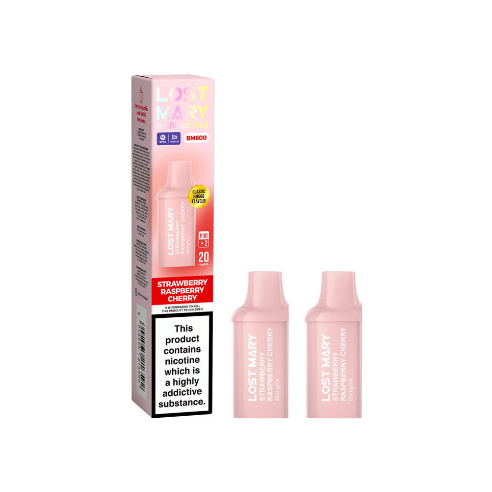 Lost Mary BM600 Prefilled Pods Strawberry Raspberry Cherry