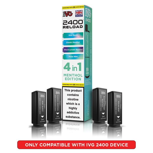 IVG 2400 Reload 4 in 1 Prefilled Pods Menthol Edition