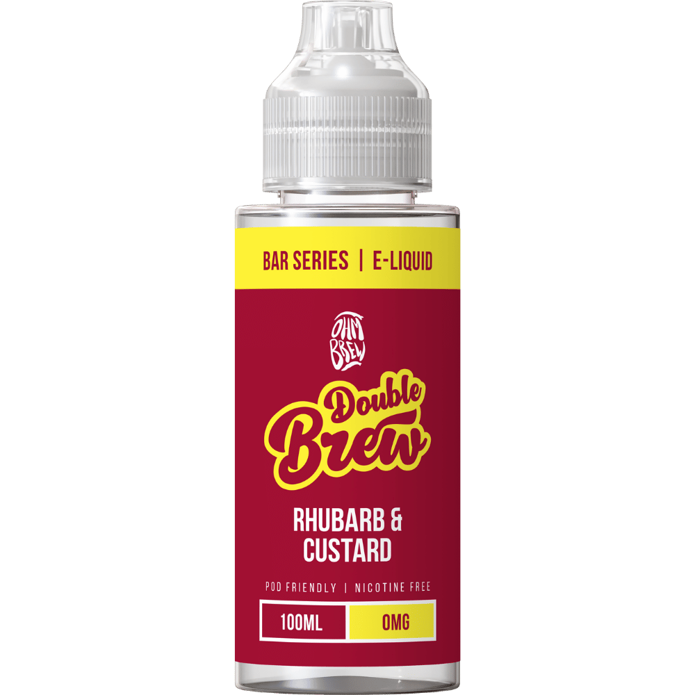 Ohm Brew Double Brew 100ml Shortfill E-Liquid Rhubarb & Custard