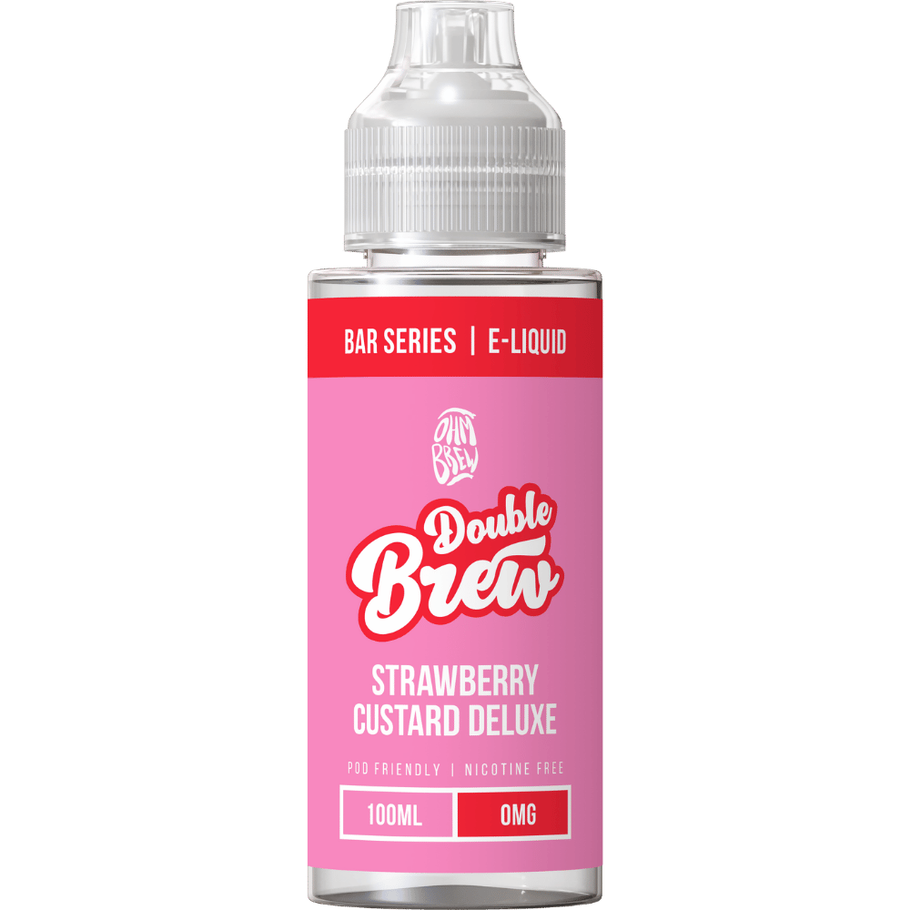 Ohm Brew Double Brew 100ml Shortfill E-Liquid Strawberry Custard Deluxe