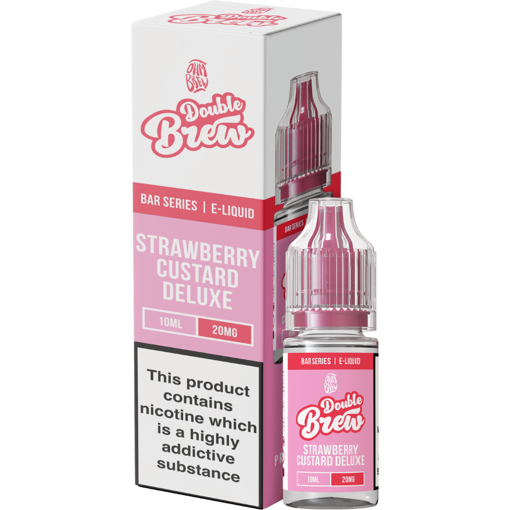 Ohm Brew Double Brew Nic Salt E-Liquid Strawberry Custard Deluxe