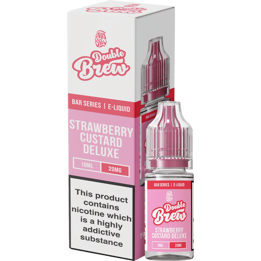 Ohm Brew Double Brew Nic Salt E-Liquid Strawberry Custard Deluxe