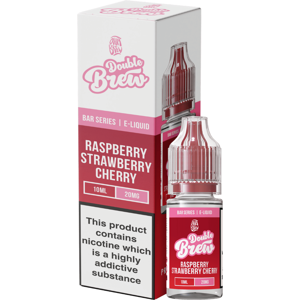 Ohm Brew Double Brew Nic Salt E-Liquid Raspberry Strawberry Cherry
