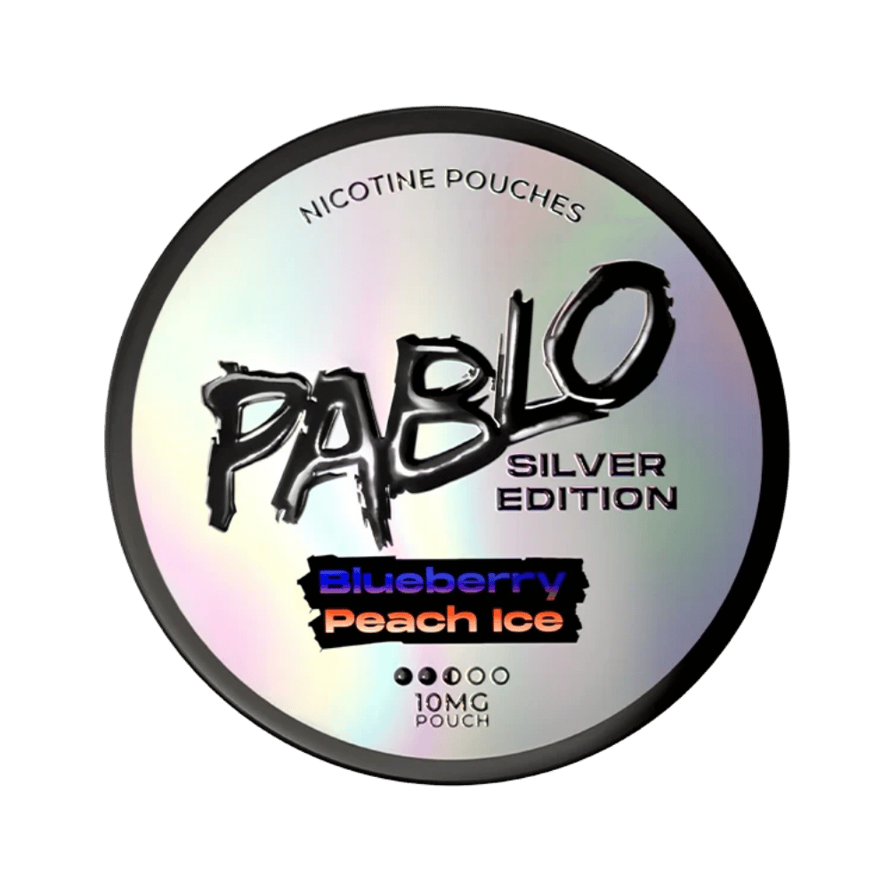 Pablo Silver Edition Nicotine Pouches Blueberry Peach Ice