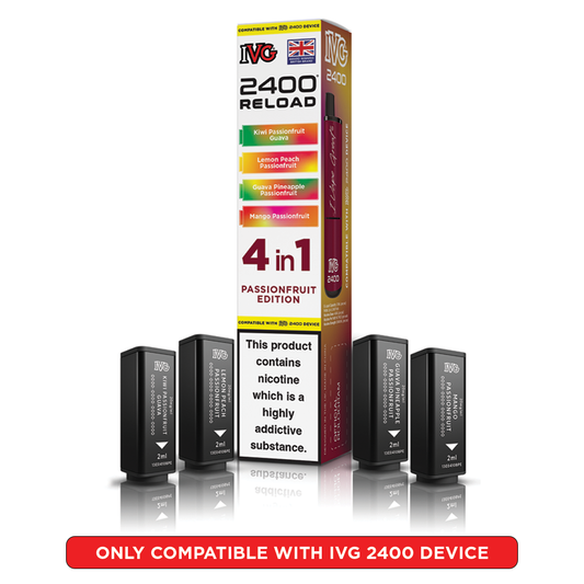 IVG 2400 Reload 4 in 1 Prefilled Pods Passionfruit Edition