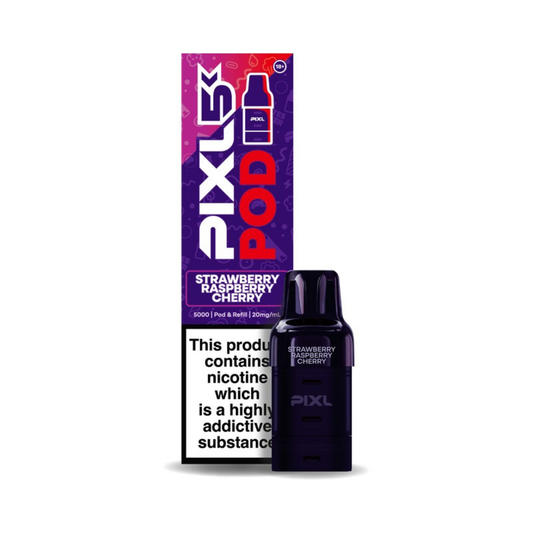 Pixl 5K Prefilled Pods Strawberry Raspberry Cherry