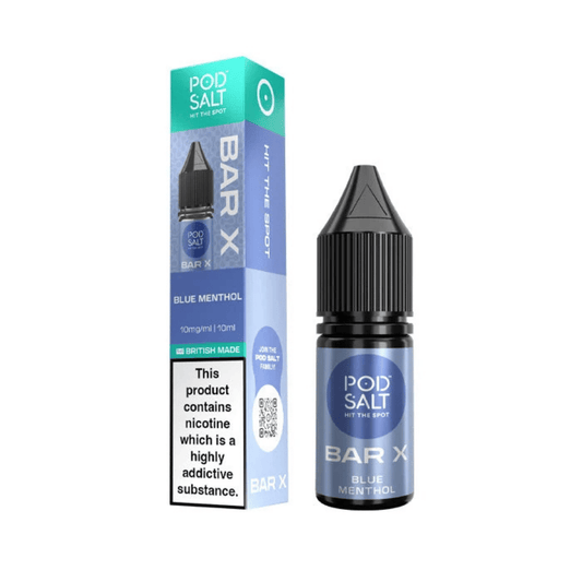 Pod Salt Bar Salt X Nic Salt E-Liquid Blue Menthol