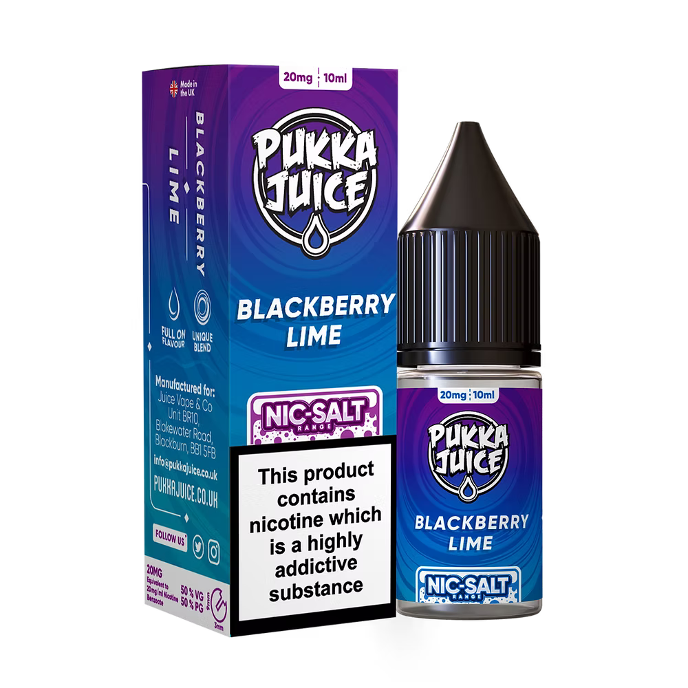 Pukka Juice Nic Salt E-Liquid Blackberry Lime