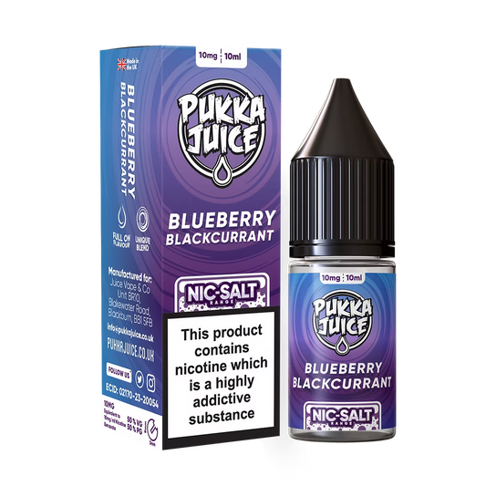 Pukka Juice Nic Salt E-Liquid Blueberry Blackcurrant