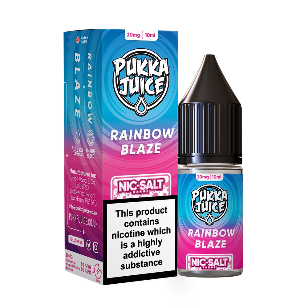 Pukka Juice Nic Salt E-Liquid Rainbow Blaze
