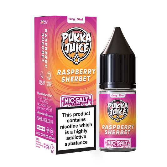 Pukka Juice Nic Salt E-Liquid Raspberry Sherbet