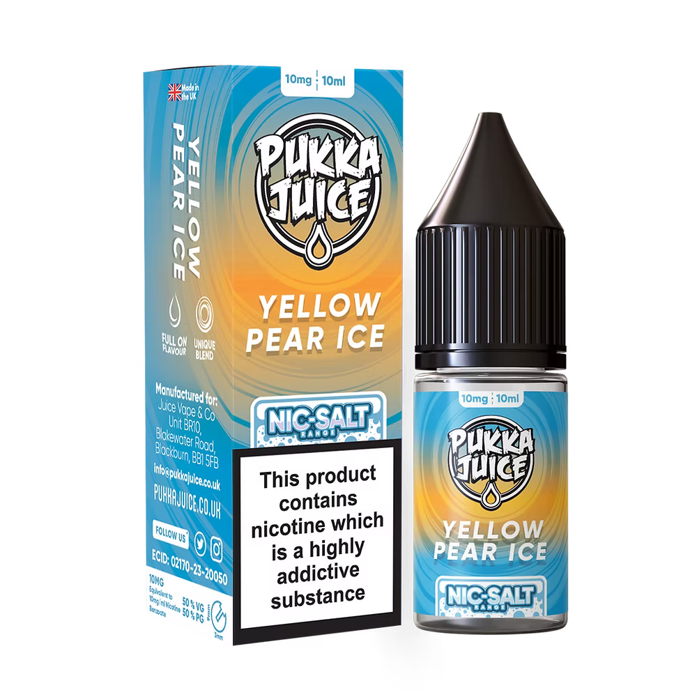 Pukka Juice Nic Salt E-Liquid Yellow Pear Ice