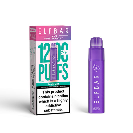 Elf Bar 1200 Purple Mint Pod Vape