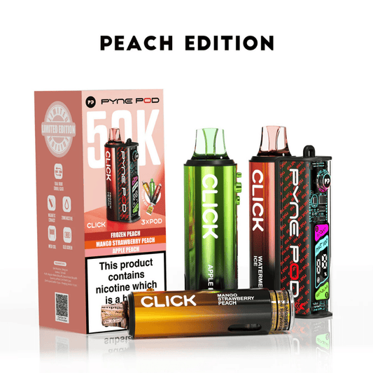 Pyne Pod Click 50k Prefilled Pod Kit Peach Edition