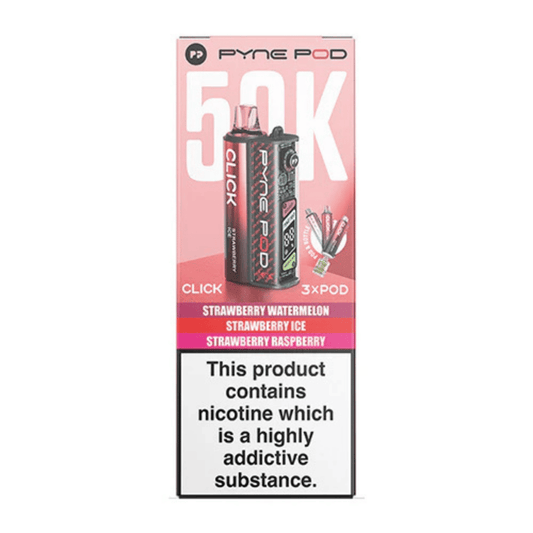 Pyne Pod Click 50k Prefilled Pod Kit Strawberry Edition