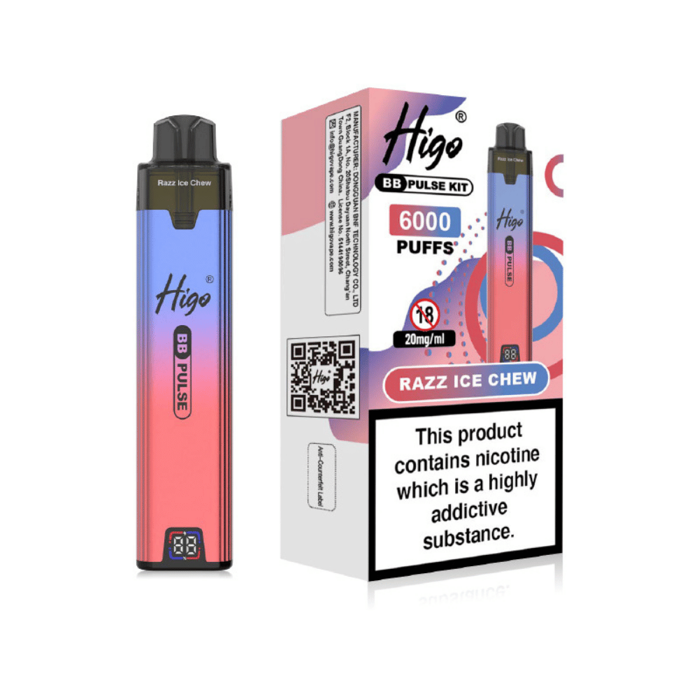 Higo BB Pulse 6000 Prefilled Pod Kit Razz Ice Chew