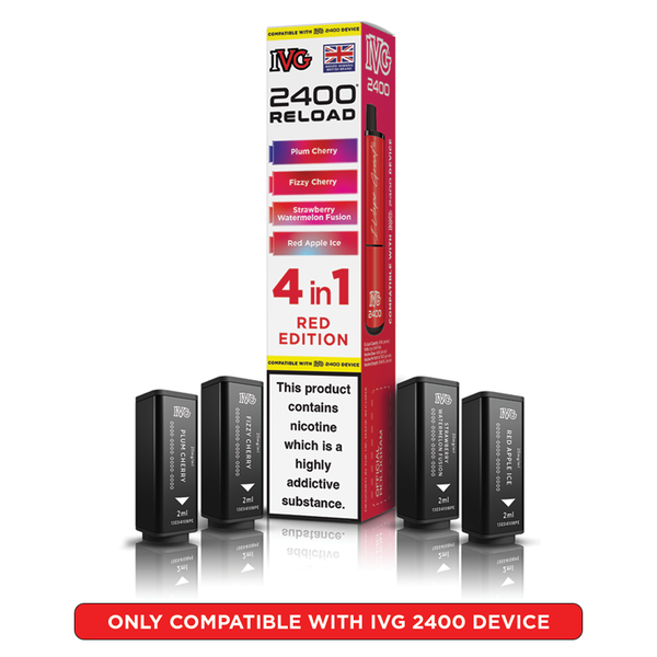 IVG 2400 Reload 4 in 1 Prefilled Pods Red Edition