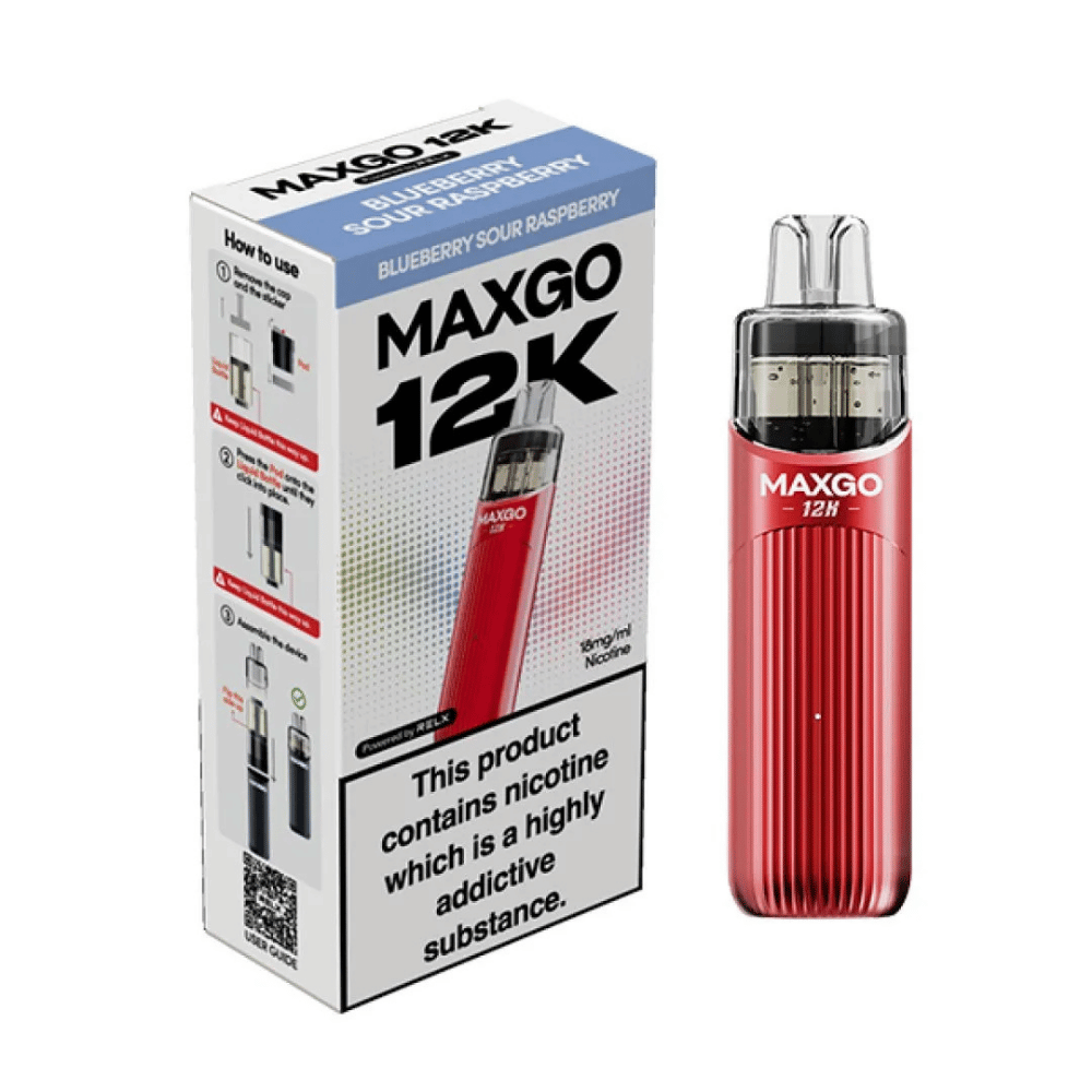 Relx Maxgo 12k Prefilled Pod Kit Blueberry Sour Raspberry